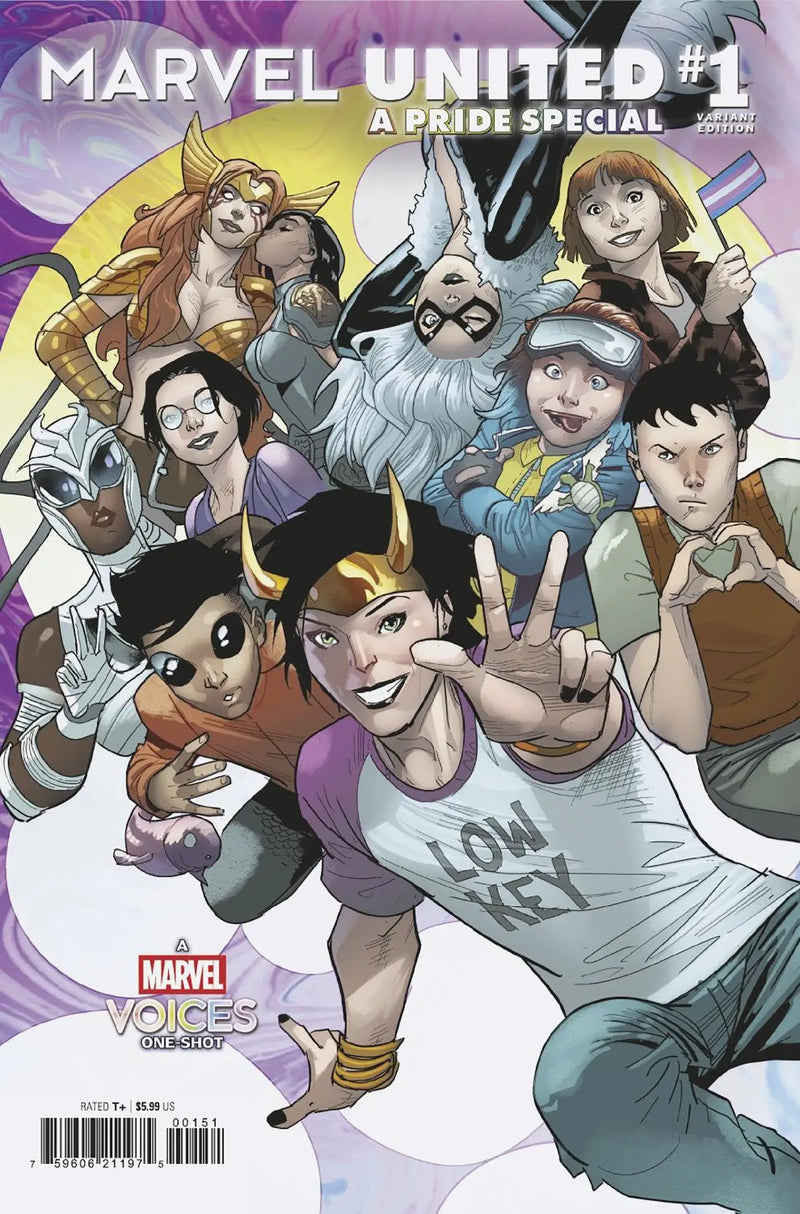Marvel United Pride Special comic book featuring Marvel heroes Jan Bazaldua variant