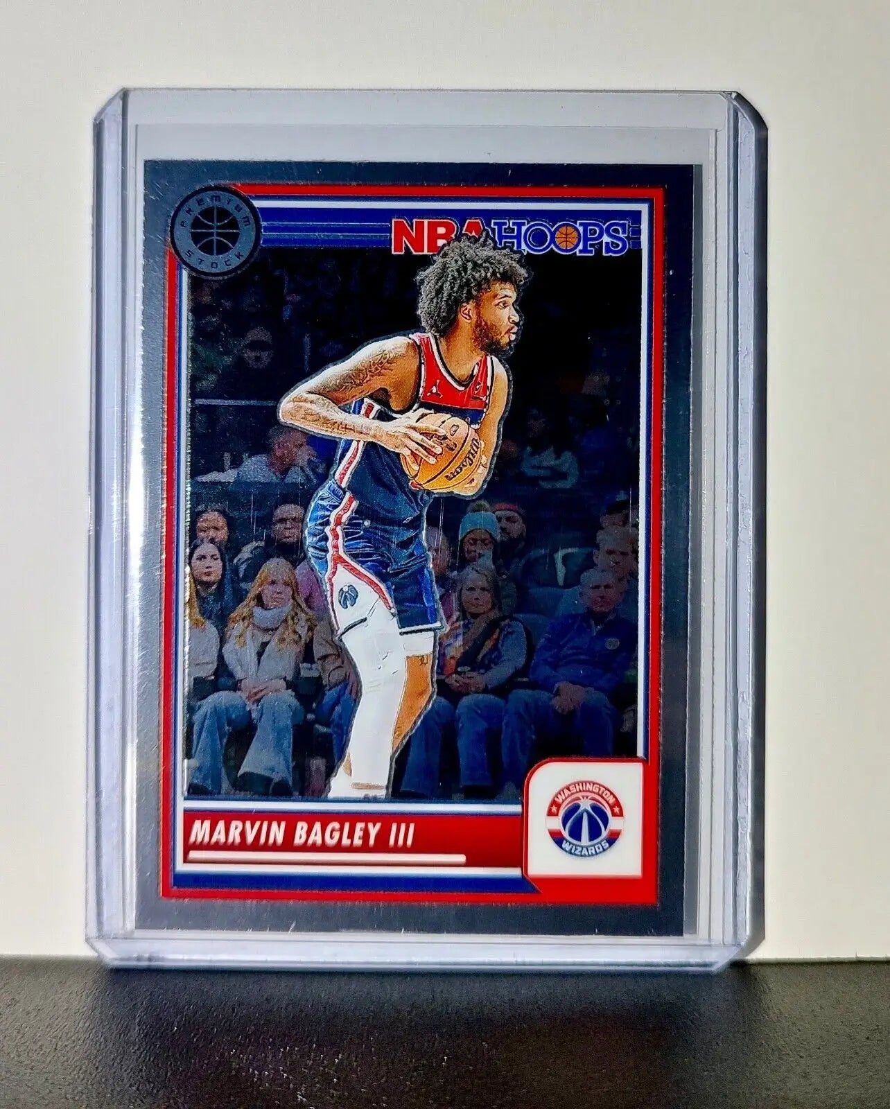 Marvin Bagley III 2023-24 Panini Premium Stock NBA Hoops #95 Card Wizards - Basketball Card Single