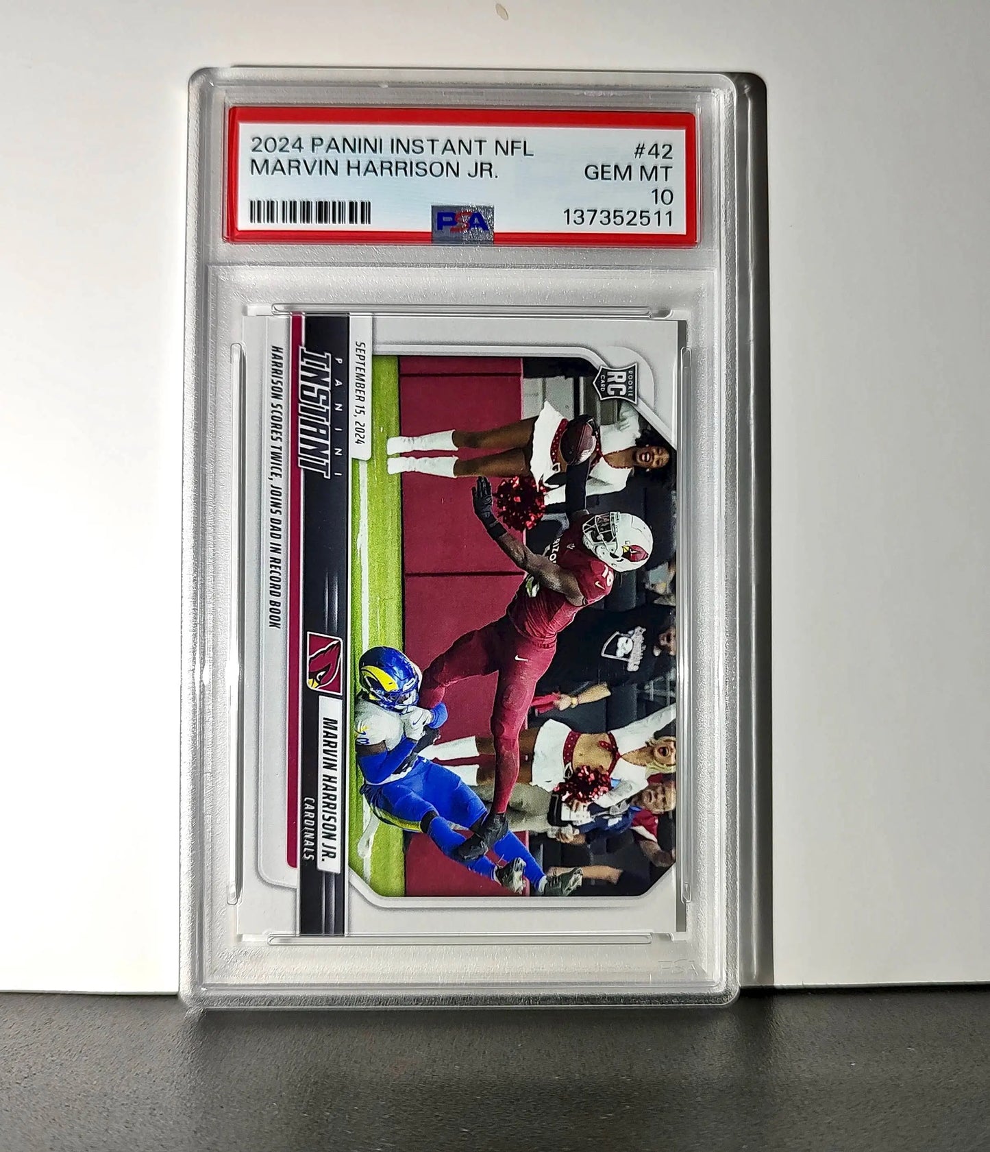 Marvin Harrison Jr. Rookie 2024 Panini Instant NFL #42 PSA 10 Gem Mint