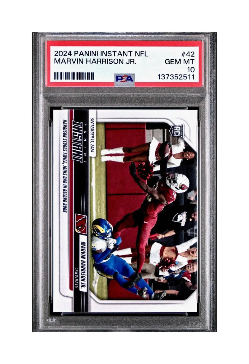 Marvin Harrison Jr. Rookie 2024 Panini Instant NFL #42 PSA 10 Gem Mint