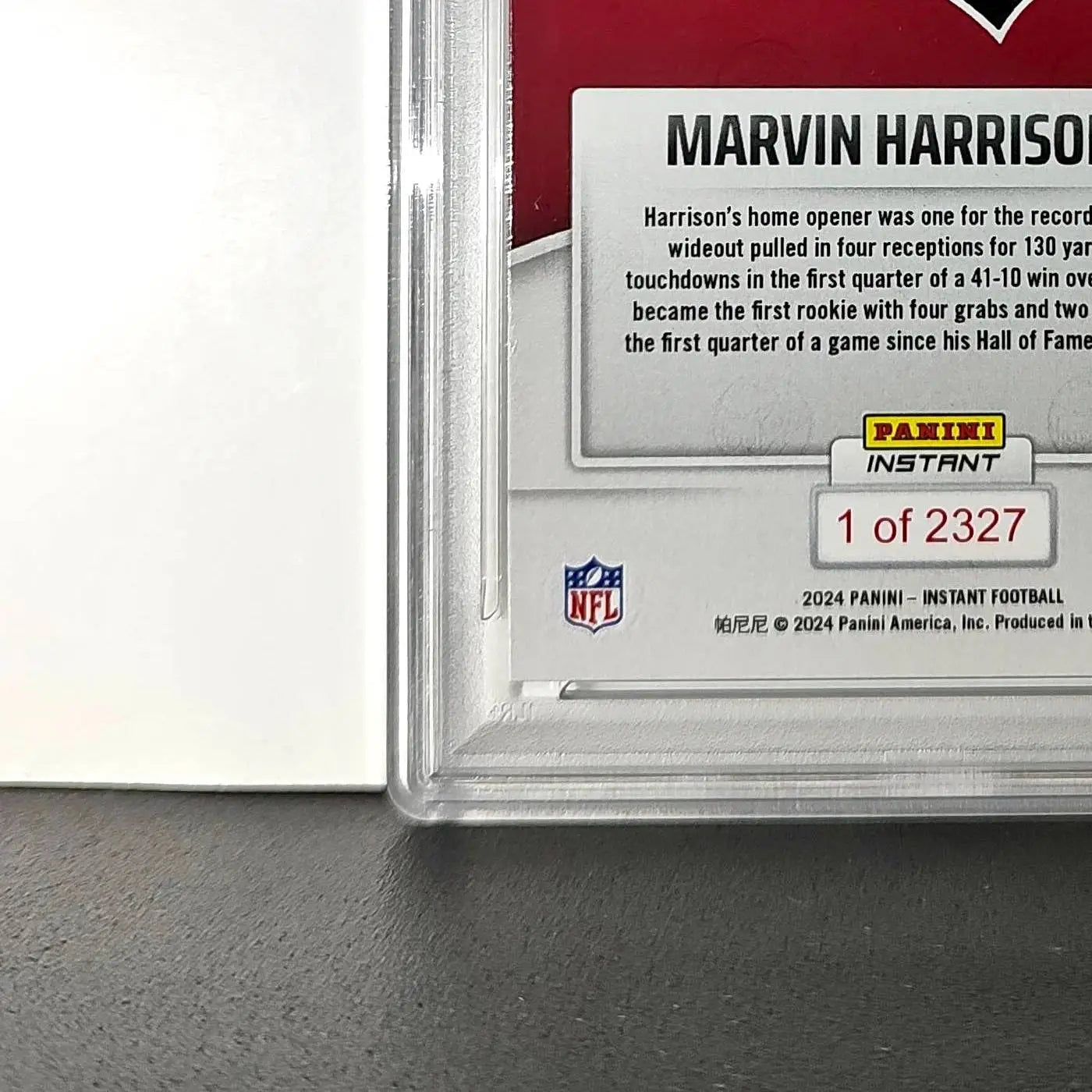 Marvin Harrison Jr. Rookie 2024 Panini Instant NFL #42 PSA 10 Gem Mint