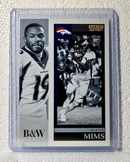 Marvin Mims 2023 Panini NFL #30 Black & White Rookies Card Denver Broncos 1/216 - Football Card Single