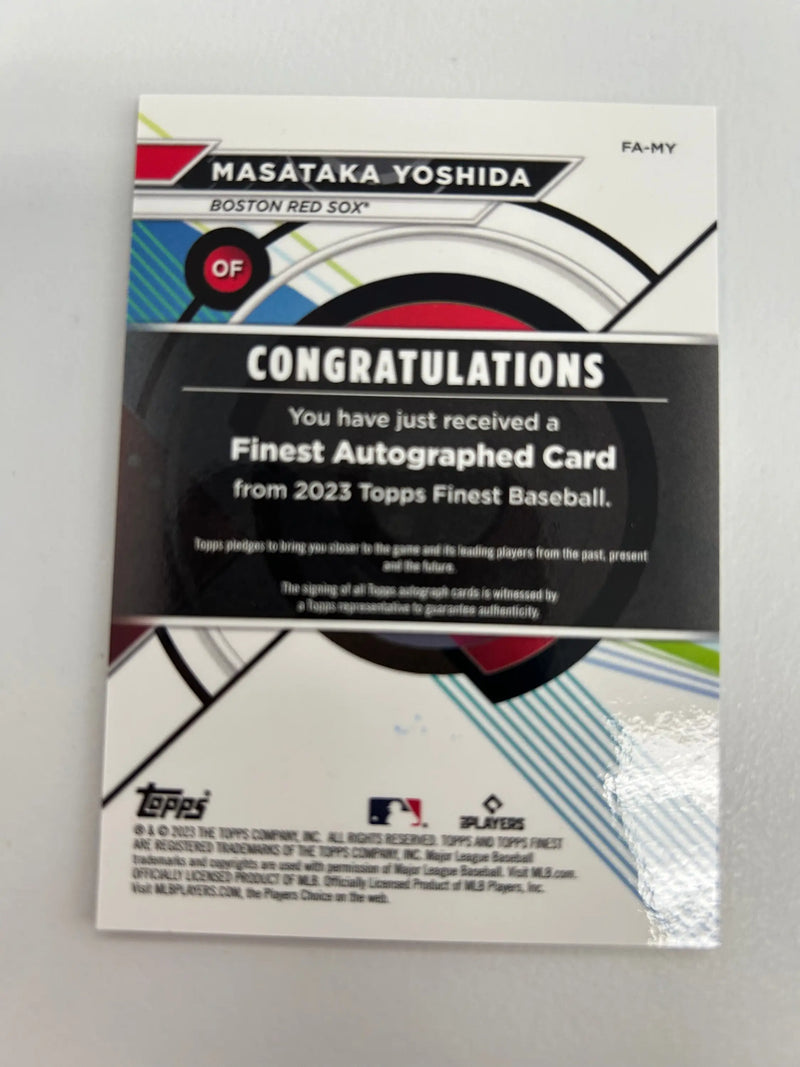 Masataka Yoshida 2023 Topps Finest Orange Refractor Auto #14/25 - Baseball Card Single