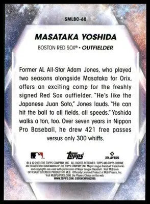 Masataka Yoshida 2023 Topps Stars of MLB Chrome #SMLBC-60 Boston Red Sox - Baseball Card Single
