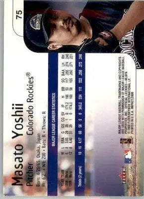 Masato Yoshii - 2000 Fleer Impact - #75 - Baseball - Baseball Card Single