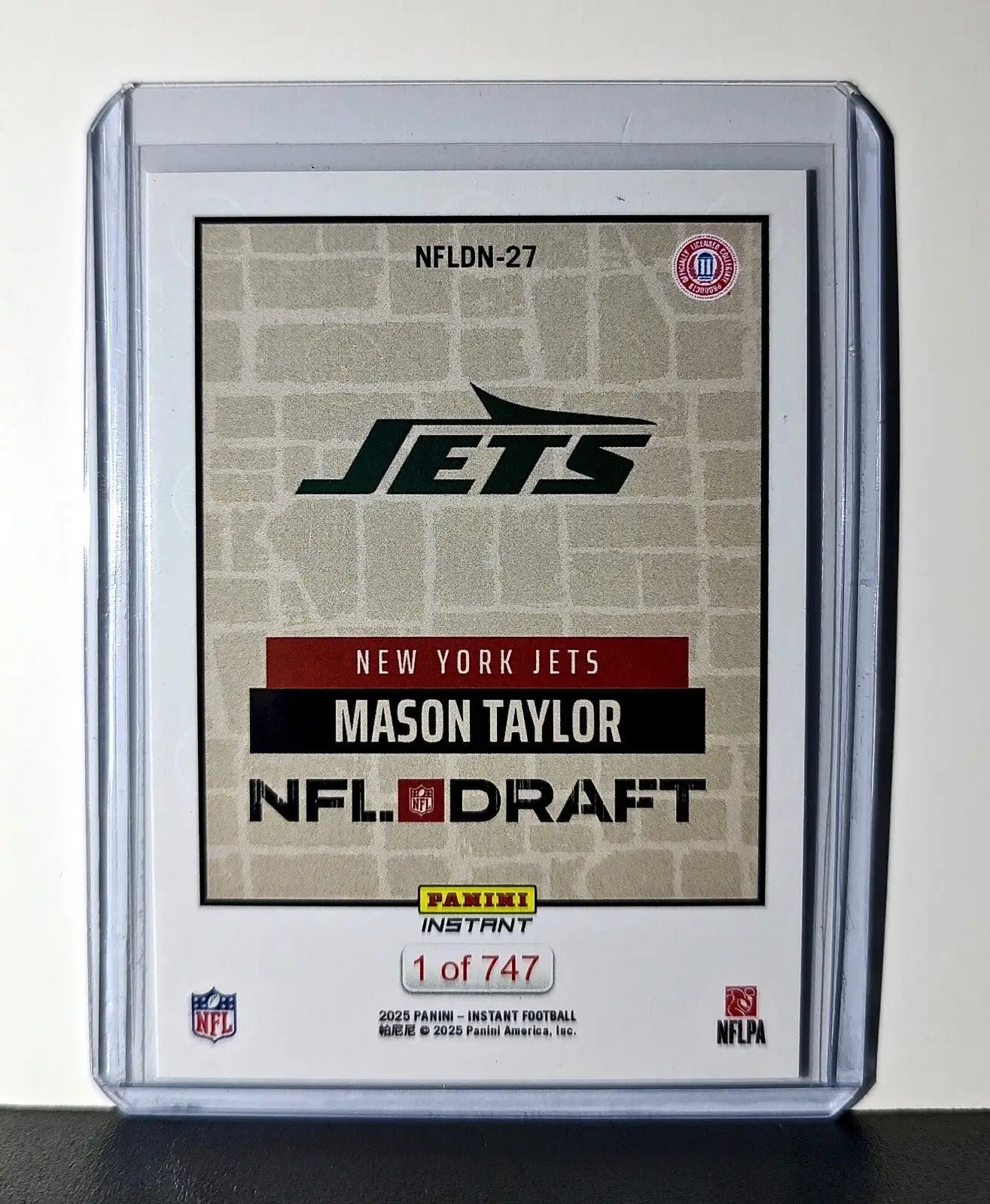 Mason Taylor Rookie 2025 NFL Draft #27 Football Card New York Jets 1 of 747 - Football Card Single