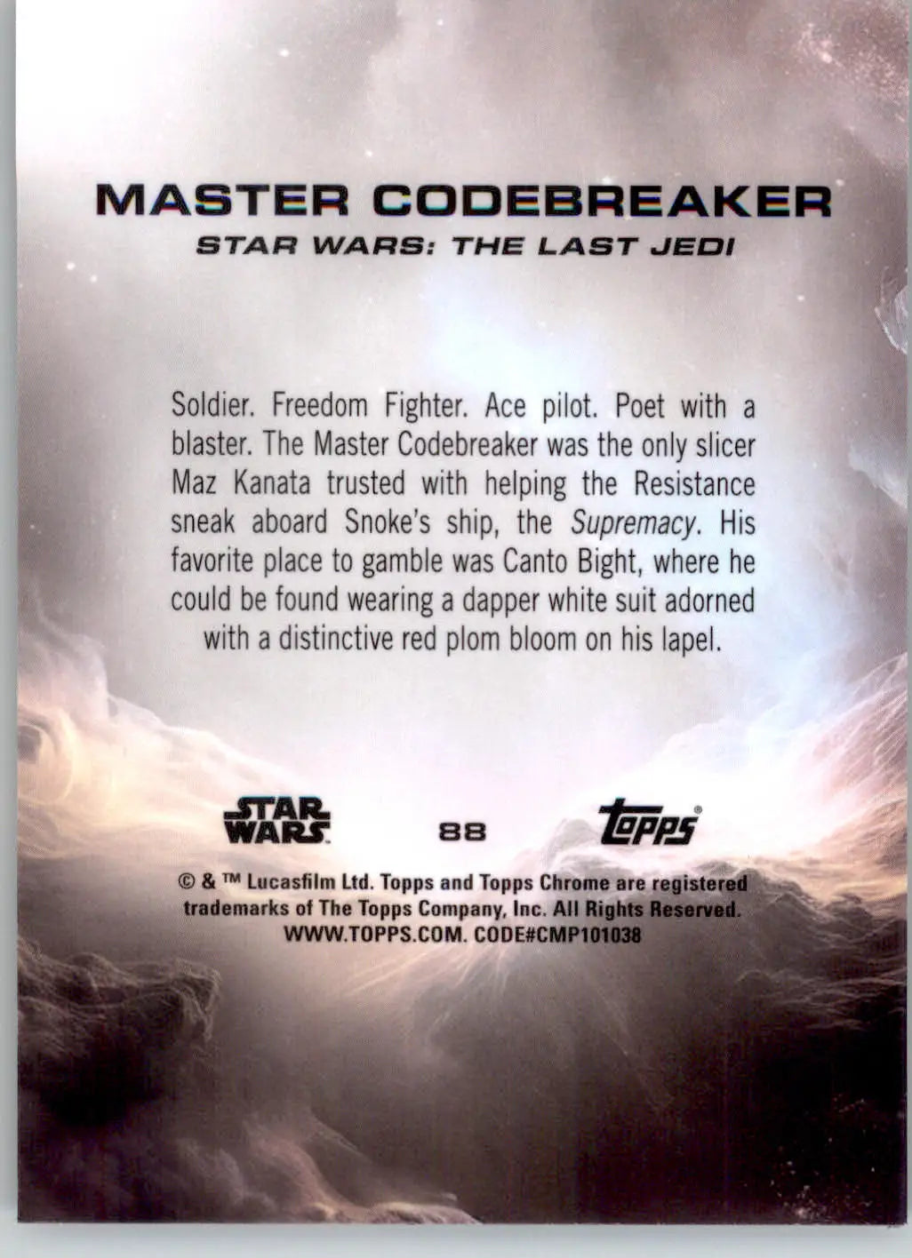 Master Codebreaker - 2025 Topps Chrome Sapphire Edition Star Wars - #88