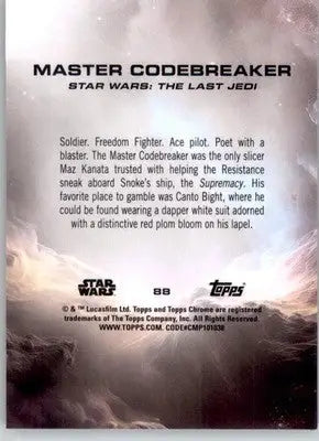 Master Codebreaker - 2025 Topps Chrome Sapphire Edition Star Wars - #88 - Star Wars Card Single