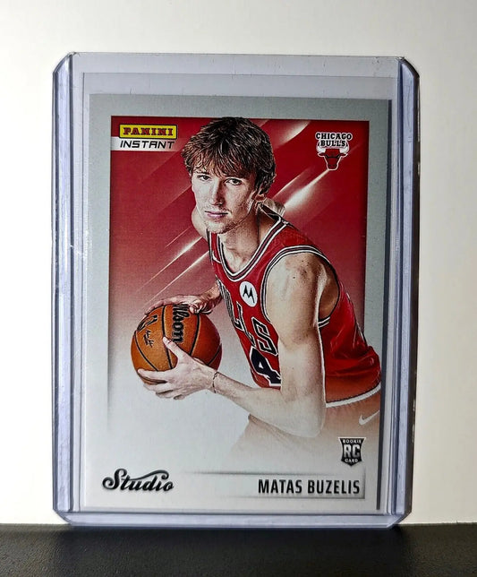 Matas Buzelis 2024-25 Panini Studio #28 Rookie Basketball Card Bulls 1/275 - Basketball Card Single