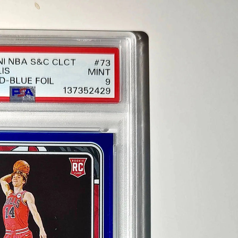Matas Buzelis Rookie 2024-25 Panini NBA #73 Sticker 178/215 Blue Foil PSA 9 Mint