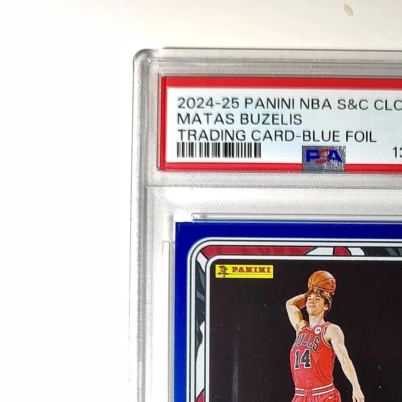 Matas Buzelis Rookie 2024-25 Panini NBA #73 Sticker 178/215 Blue Foil PSA 9 Mint