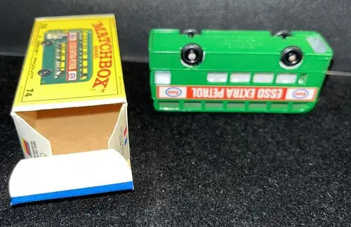 MATCHBOX NO # 74-B 74B Daimler Bus GREEN ESSO Extra Petrol 1966 NMT - Action Figure & Toy
