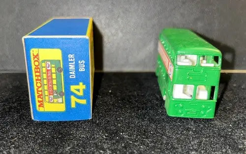 MATCHBOX NO # 74-B 74B Daimler Bus GREEN ESSO Extra Petrol 1966 NMT - Action Figure & Toy