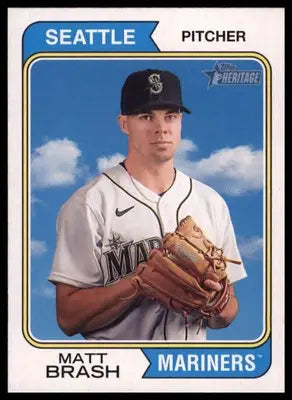 Matt Brash 2023 Topps Heritage #26 Seattle Mariners