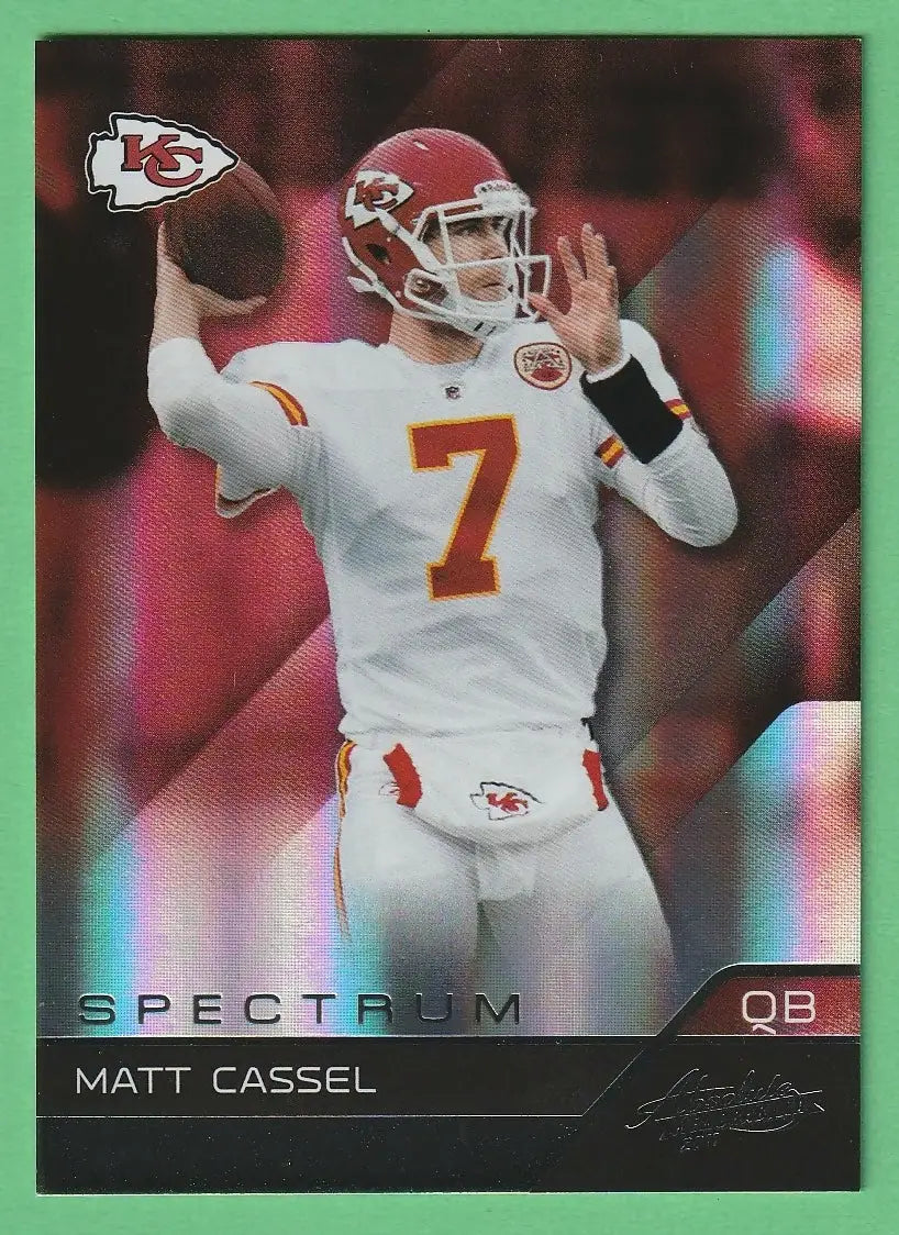 MATT CASSEL 2011 Absolute Memorabilia Spectrum Silver #51 Panini Chiefs Card /50 - Football Card Single