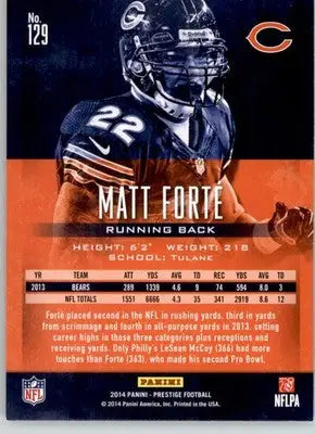 Matt Forte - 2014 Panini Prestige - #129 - Football - Football Card Single