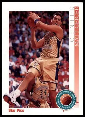 Matt Geiger 1992 Star Pics #8 Georgia Tech Yellow Jackets - Basketball Card Single