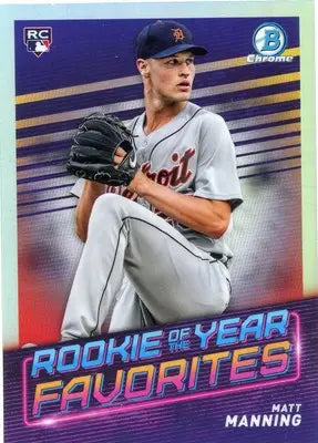 Matt Manning 2022 Bowman Chrome Rookie Year Favorites #ROYF-8 Tigers - Baseball Card Single
