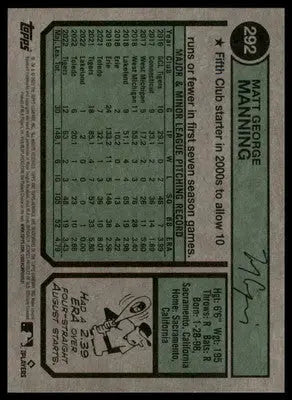 Matt Manning 2023 Topps Heritage #292 Detroit Tigers - Baseball Card Single