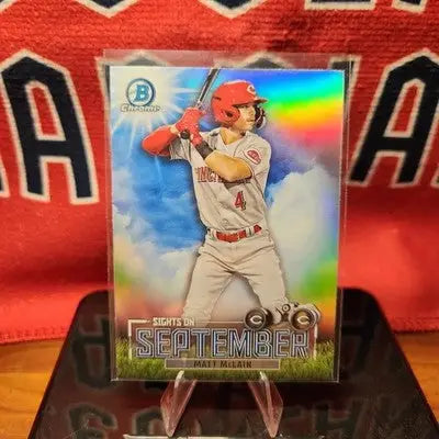 Matt Mclain 2023 Bowman Chrome Sights On September Cincinnati Reds SOS-8 - Baseball Card Single