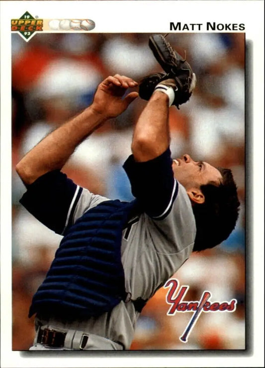 Matt Nokes 1992 Upper Deck MLB #295 Baseball Card New York Yankees - Baseball Card Single