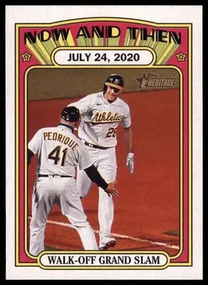 Matt Olson 2021 Topps Heritage Now and Then #NT-8 Oakland Athletics - Baseball Card Single