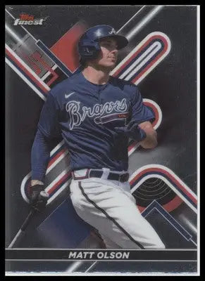 Matt Olson 2022 Finest #77 Atlanta Braves - Baseball Card Single