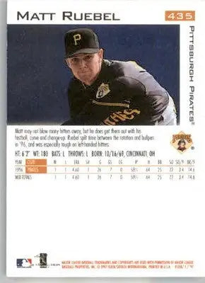 Matt Ruebel - 1997 Fleer - #435 - Baseball - Baseball Card Single