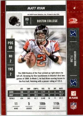Matt Ryan - 2009 Playoff Contenders - #4 - Football - Football Card Single