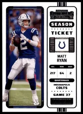 Matt Ryan 2022 Panini Contenders #43 Indianapolis Colts - Football Card Single