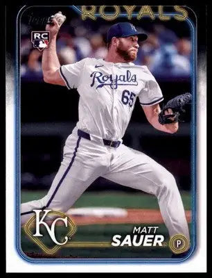 Matt Sauer Rookie 2024 Topps Update #US25 Kansas City Royals - Baseball Card Single