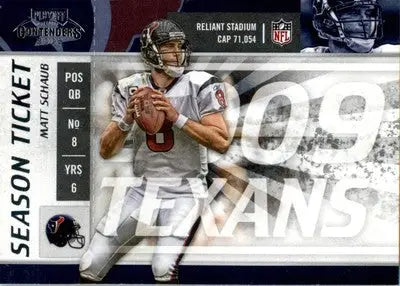 Matt Schaub - 2009 Playoff Contenders - #40 - Football - Football Card Single