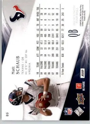 Matt Schaub - 2009 SP Authentic - #89 - Football - Football Card Single