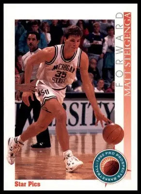 Matt Steigenga 1992 Star Pics #26 Michigan State Spartans - Basketball Card Single