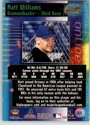 Matt Williams - 1998 Pacific Online - #51 - Baseball - Baseball Card Single