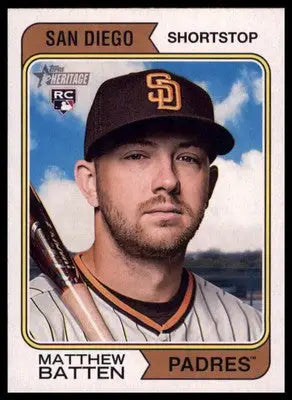 Matthew Batten Rookie 2023 Topps Heritage #154 San Diego Padres - Baseball Card Single
