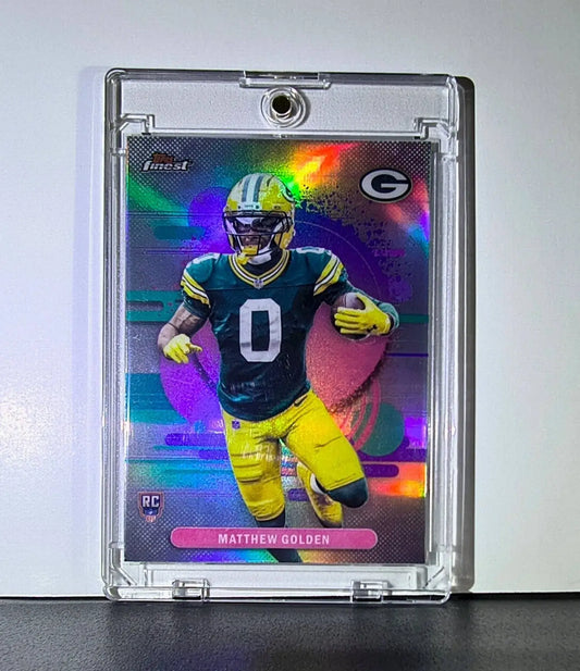 Matthew Golden Rookie 2025 Topps Finest NFL #117 Refractor Green Bay Packers - Football Card Single