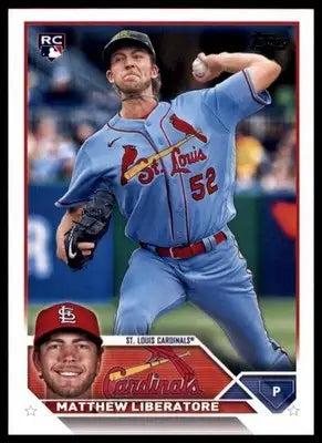 Matthew Liberatore Rookie 2023 Topps #52 St. Louis Cardinals - Baseball Card Single