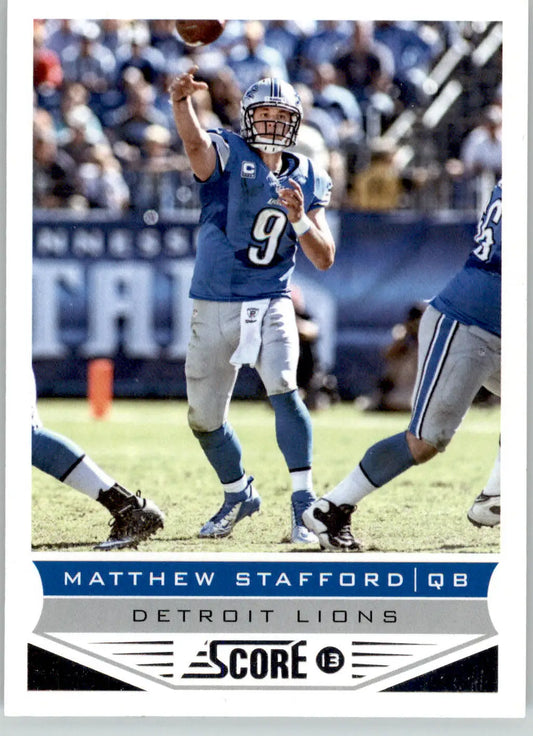 Matthew Stafford - 2013 Score - #68 - Football - Football Card Single