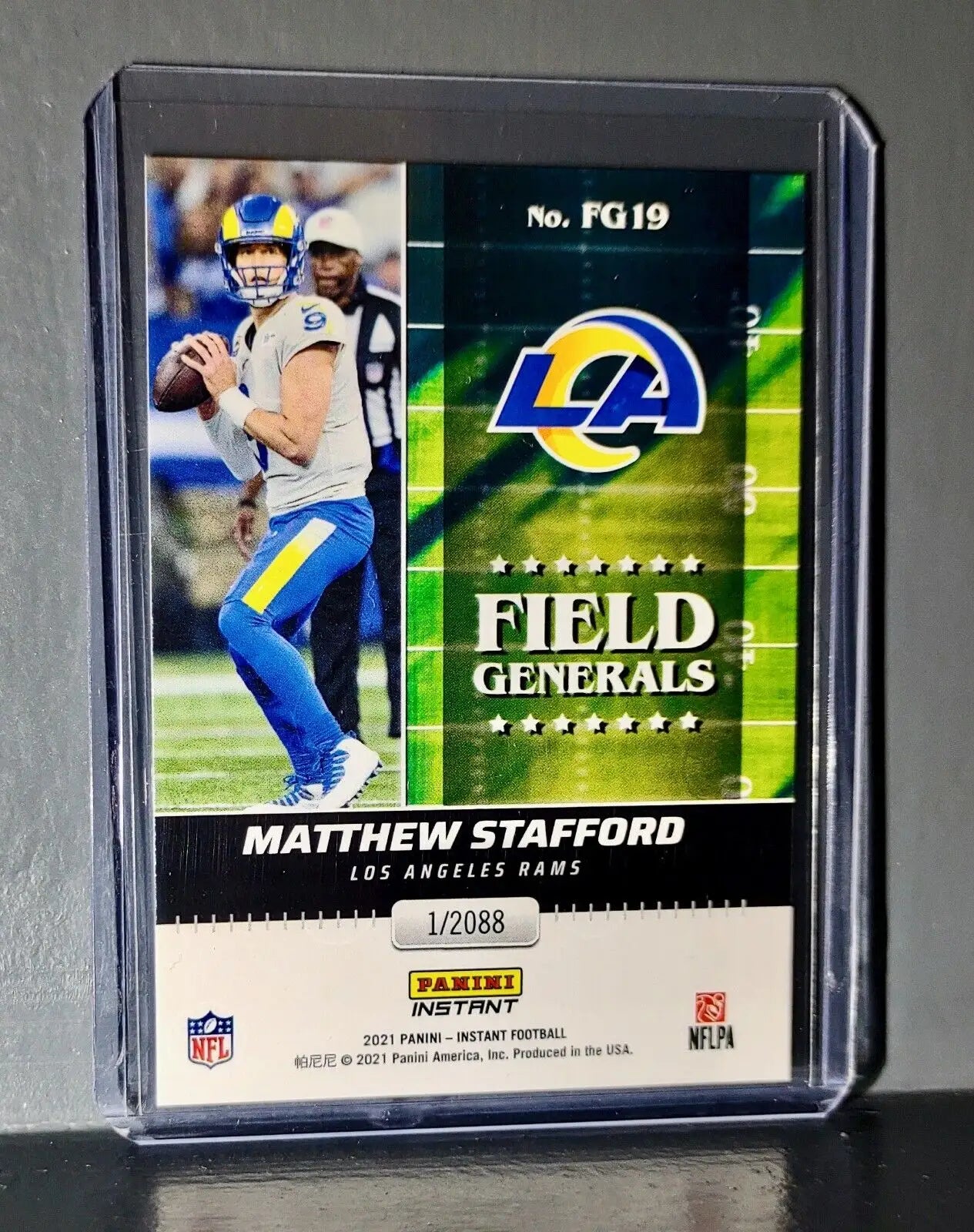 Matthew Stafford 2021 Panini NFL Field Generals #19 Rookie Card 1 of 2088