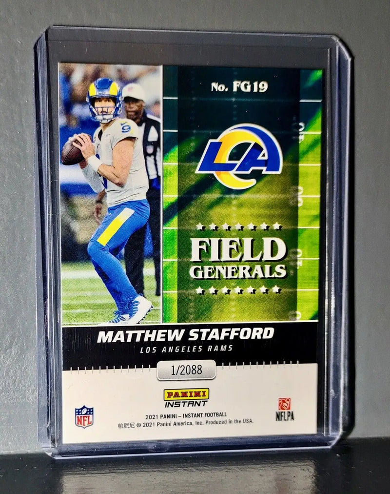 Matthew Stafford 2021 Panini NFL Field Generals #19 Rookie Card 1 of 2088