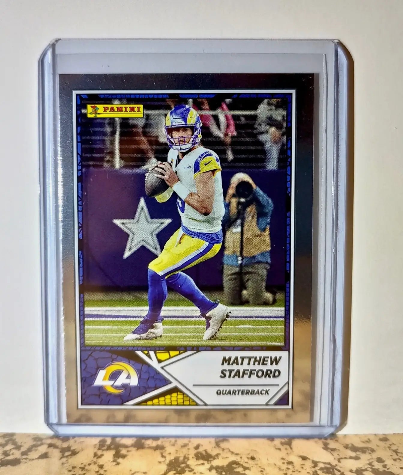 Matthew Stafford 2024 Panini NFL #14 Silver Foil Sticker Card Los Angeles Rams - Football Card Single