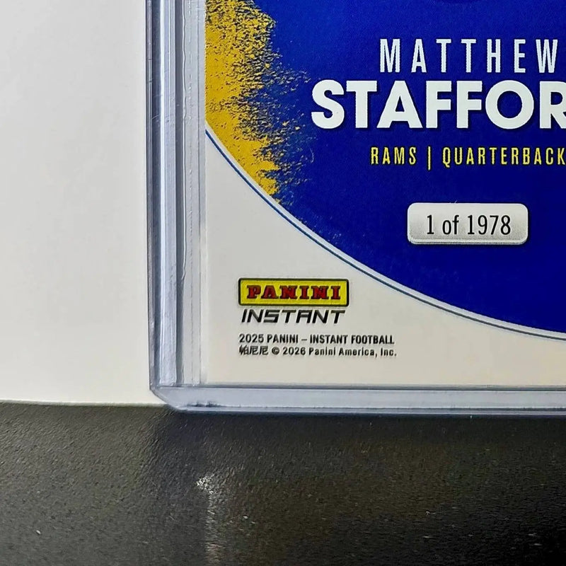 Matthew Stafford 2025 Panini NFL MVP Football Card Las Angeles Rams 1 of 1978 - Football Card Single