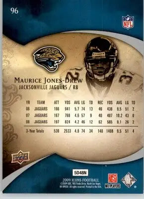 Maurice Jones-Drew - 2009 Upper Deck Icons - #96 - Football - Football Card Single