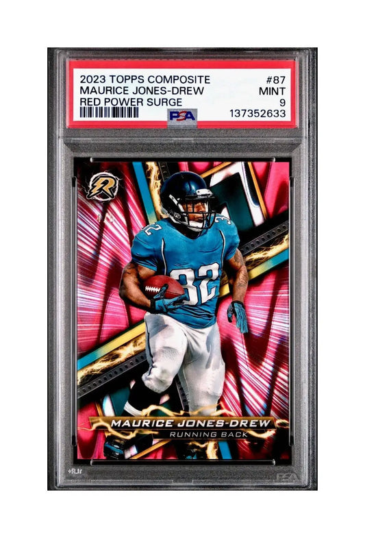 Maurice Jones-Drew 2023 Topps #87 4/5 Resurgence Red Power Surge PSA 9 Mint