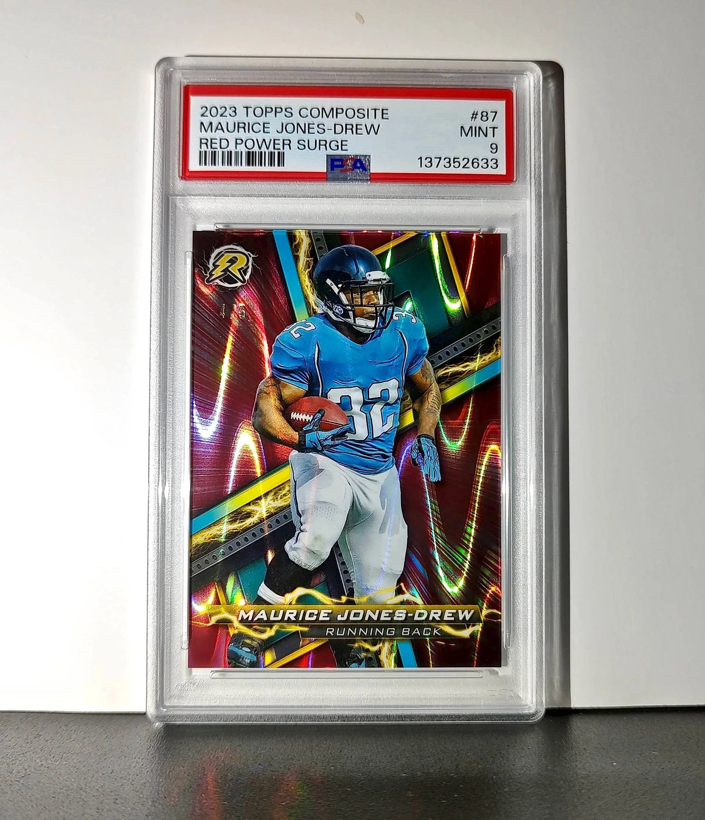 Maurice Jones-Drew 2023 Topps #87 4/5 Resurgence Red Power Surge PSA 9 Mint - Football Card Single