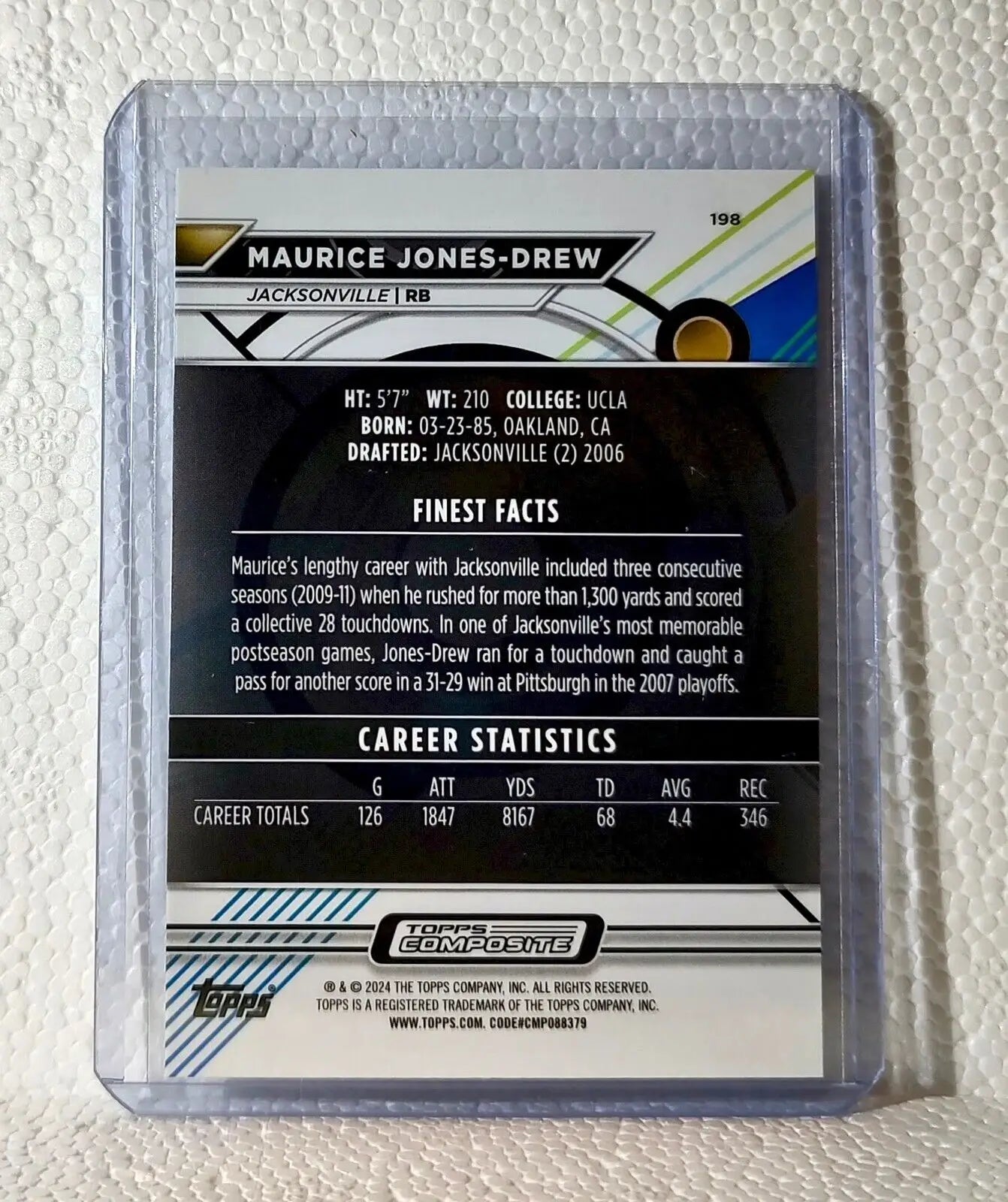 Maurice Jones-Drew 2023 Topps Finest NFL #198 Football Card Jacksonville Jaguars
