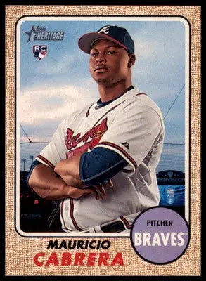 Mauricio Cabrera Rookie 2017 Topps Heritage #556 Atlanta Braves - Baseball Card Single