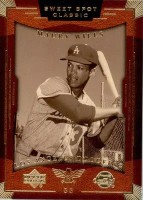 Maury Wills - 2004 Upper Deck Sweet Spot Classic - #55 - Baseball - Baseball Card Single