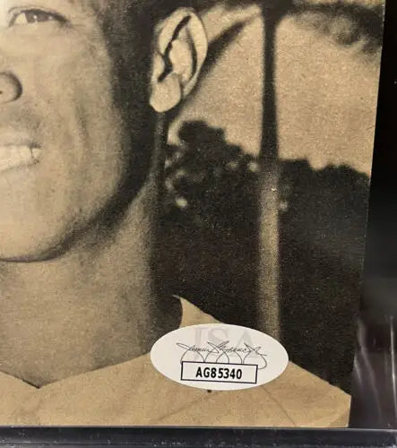 Autographed black and white photograph of Maury Wills, Los Angeles Dodgers memorabilia